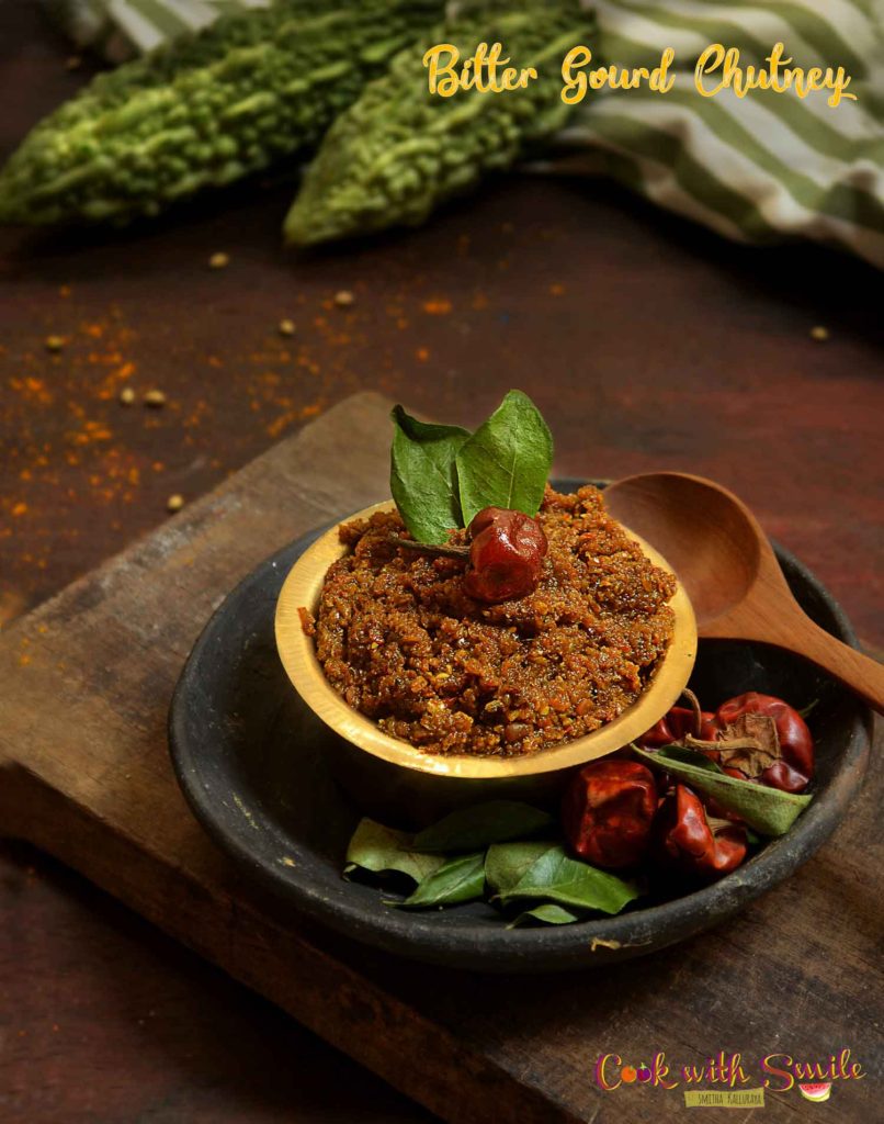 HAGALAKAYI CHUTNEY / BITTER GOURD CHUTNEY Recipe Cook With Smile