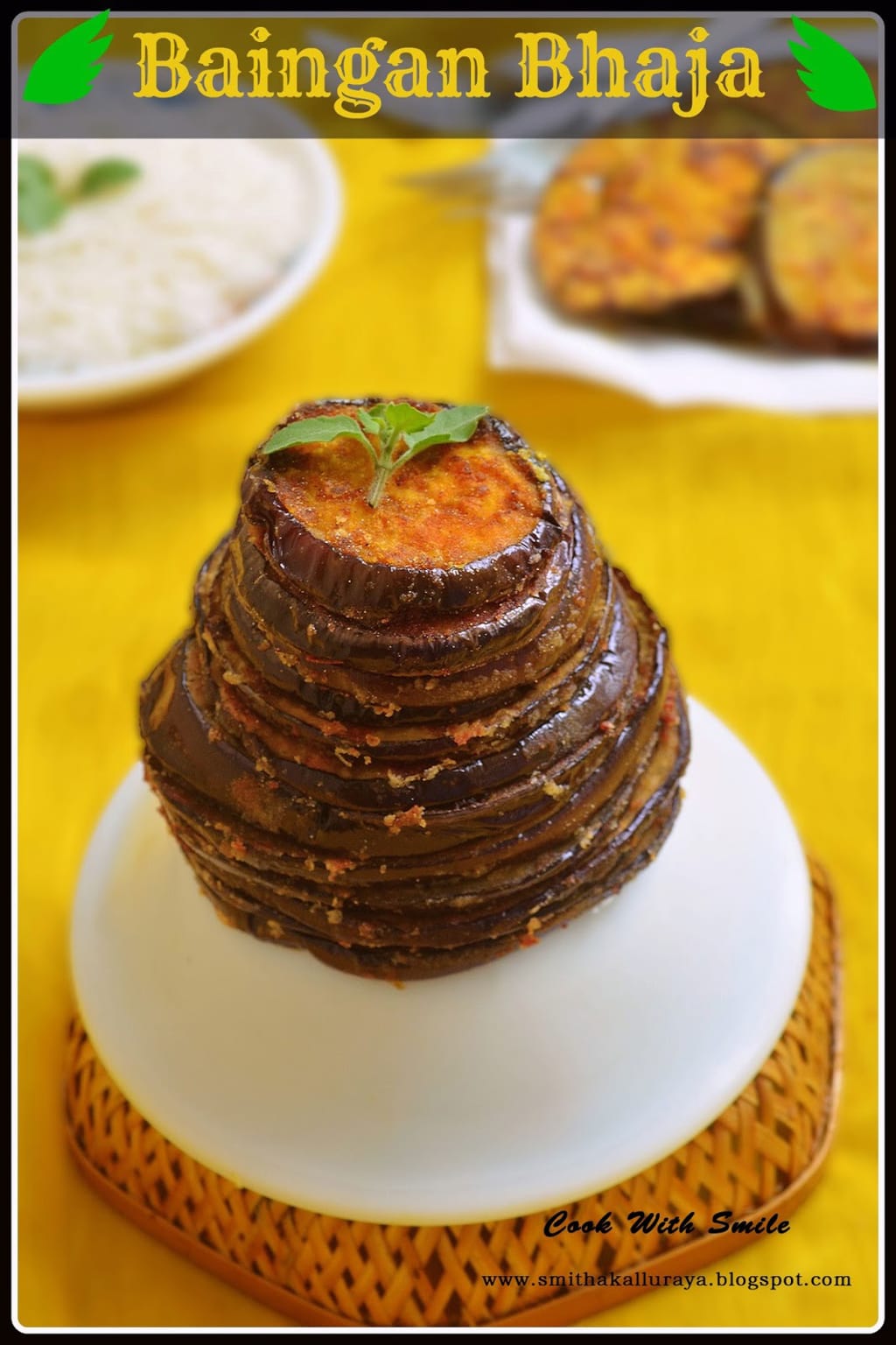 BEGUN BHAJA / BAINGAN BHAJA / BRINJAL TAWA FRY Recipe | Cook With Smile