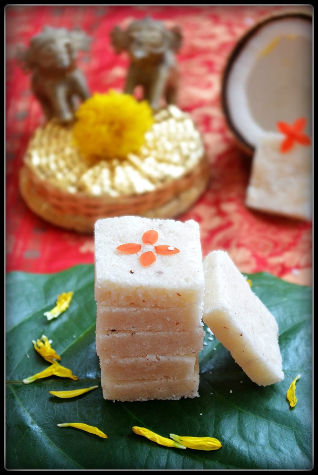 COCONUT BURFI / KOBBARI MITHAI / NARIYAL KI BARFI Recipe