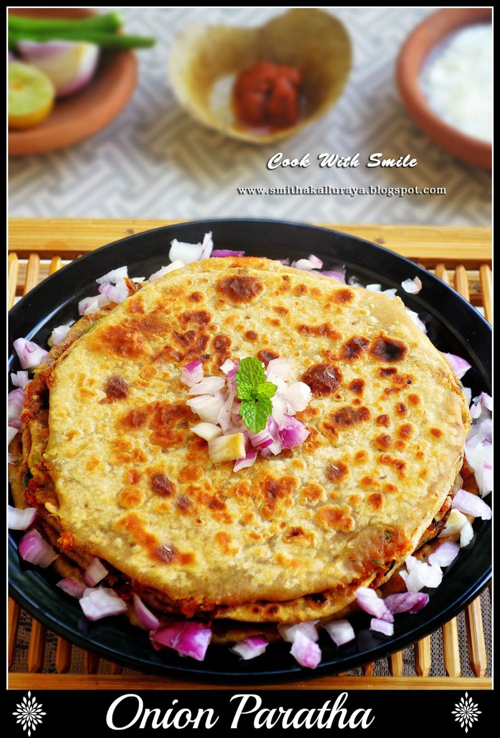 ONION PARATHA / PYAAZ KA PARATHA / STUFFED ONION FLATBREAD Recipe ...