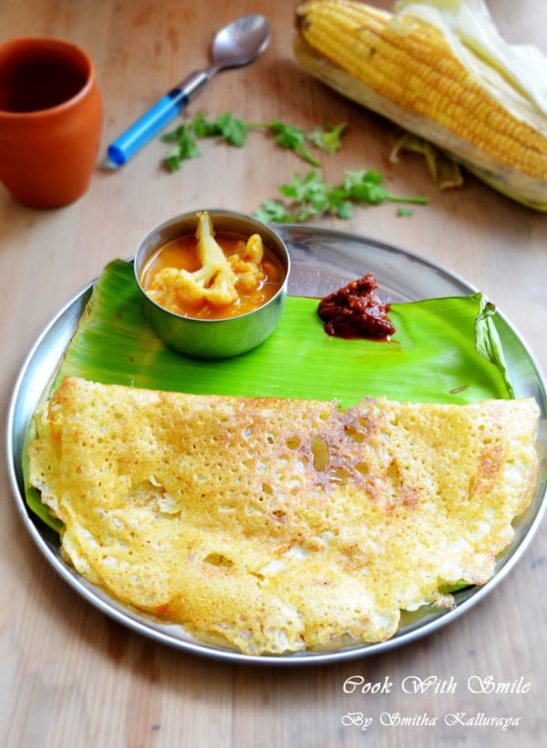 CORN DOSA / SWEET CORN DOSA NO FERMENTATION INSTANT DOSA RECIPE