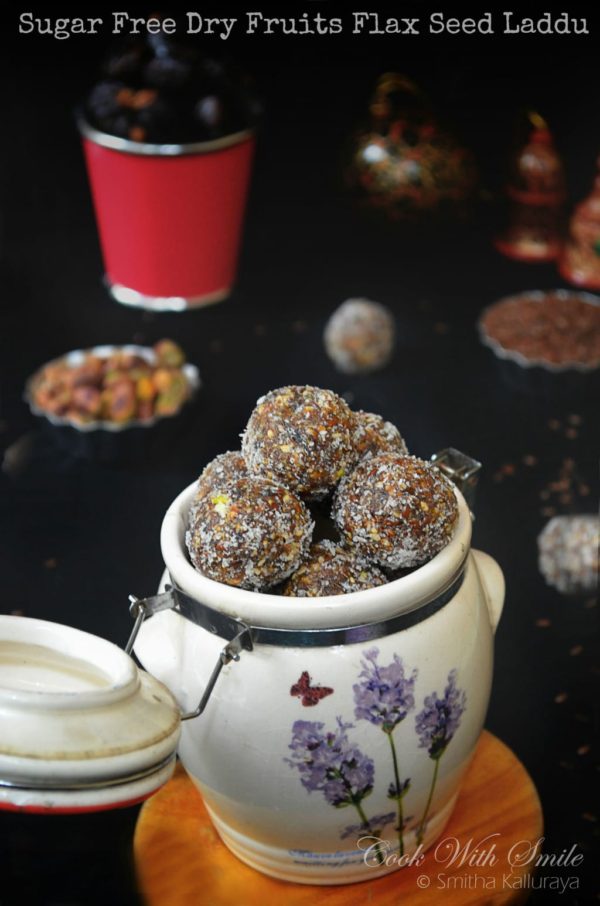 EASY DRY FRUITS LADDU / DATES & NUTS LADOO / DATES FLAXSEED LADDU
