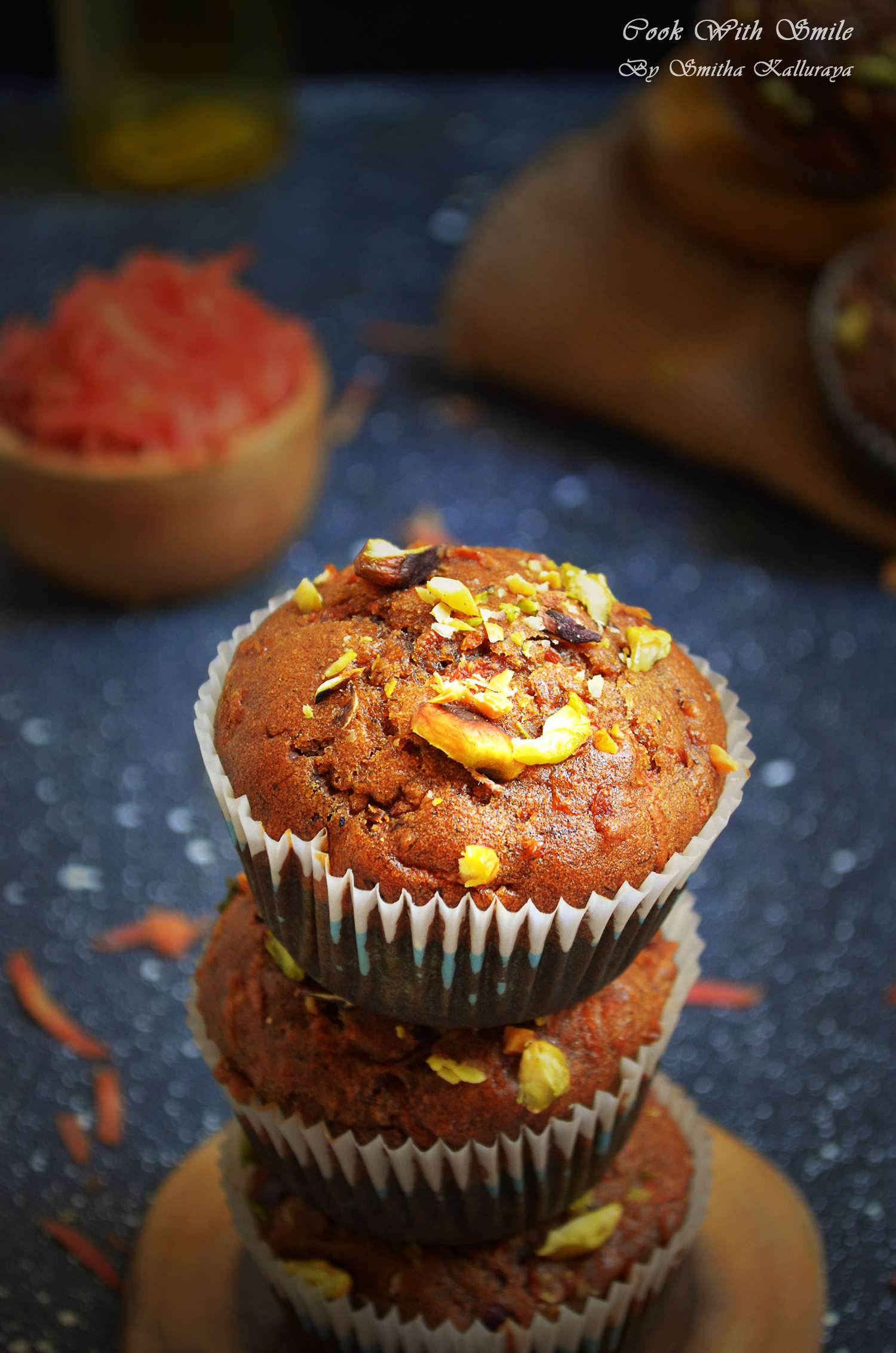eggless carrot muffins