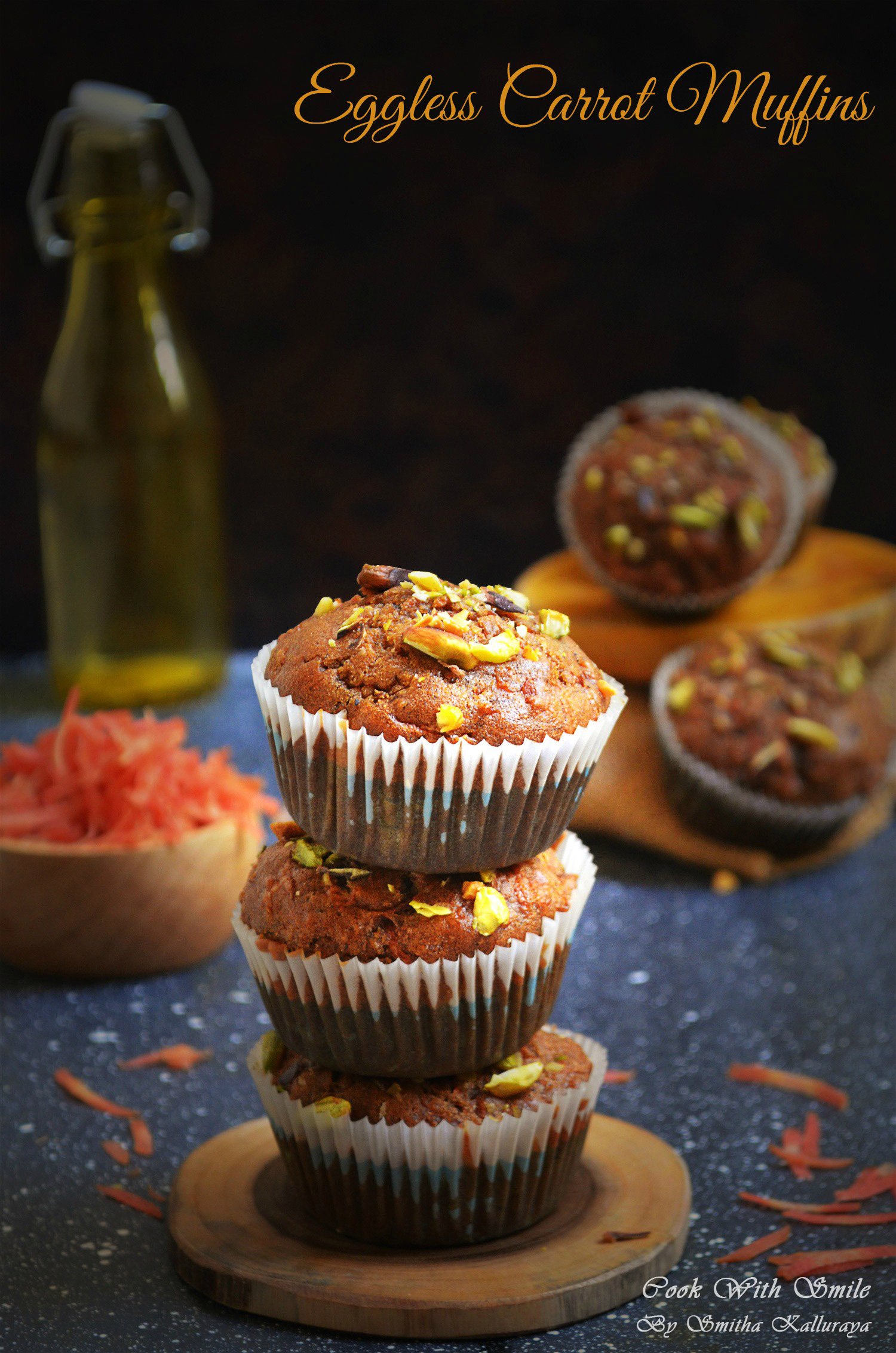 EGGLESS CARROT MUFFINs