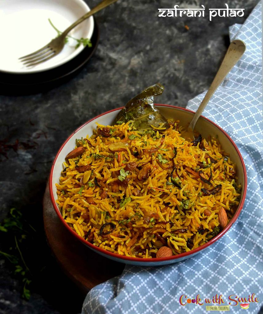 ZAFRANI PULAO RECIPE / INDIAN SAFFRON RICE / SAFFRON PULAO Cook with