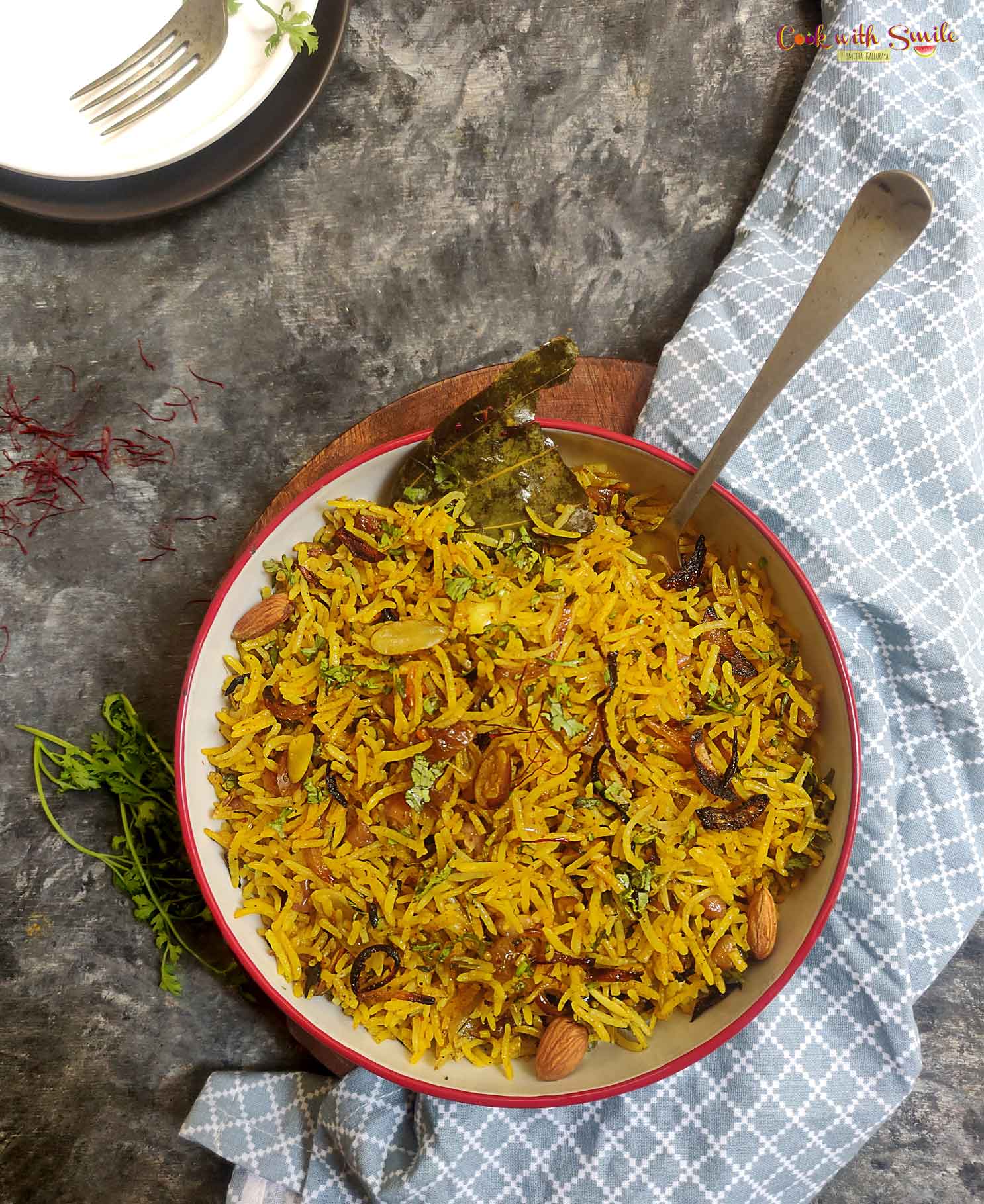 ZAFRANI PULAO RECIPE / INDIAN SAFFRON RICE / SAFFRON PULAO Cook with Smile