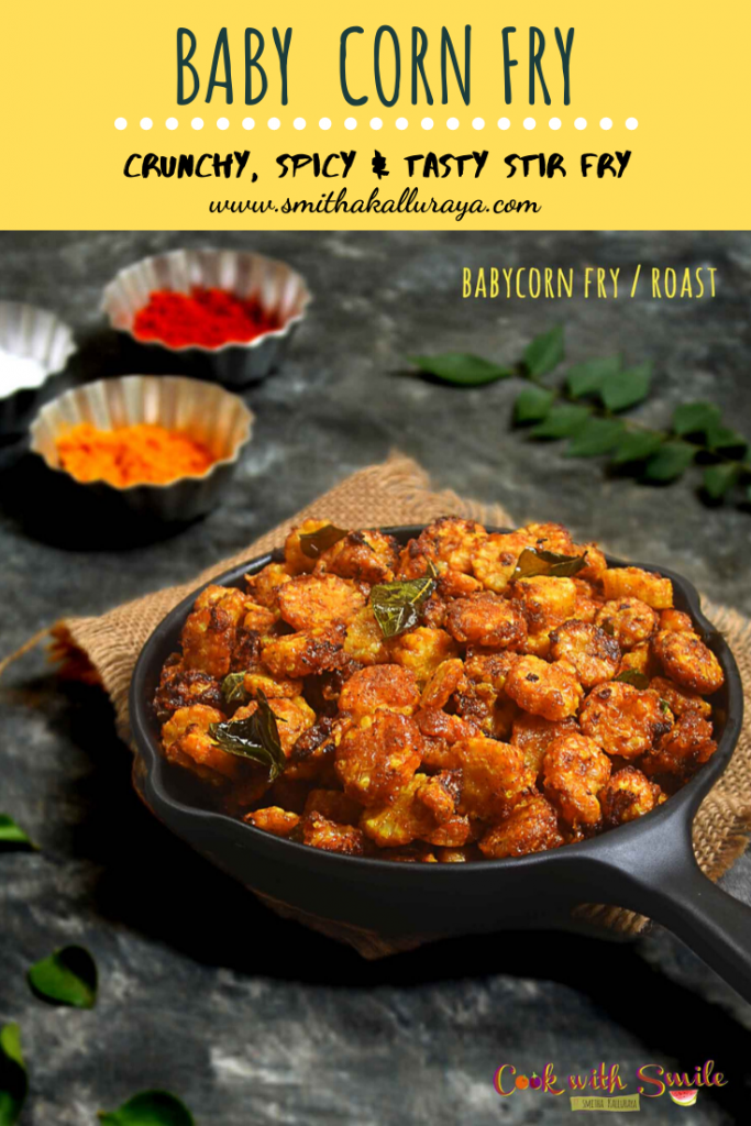 BABY CORN FRY RECIPE / BABY CORN ROAST RECIPE / BABY CORN STIR FRY