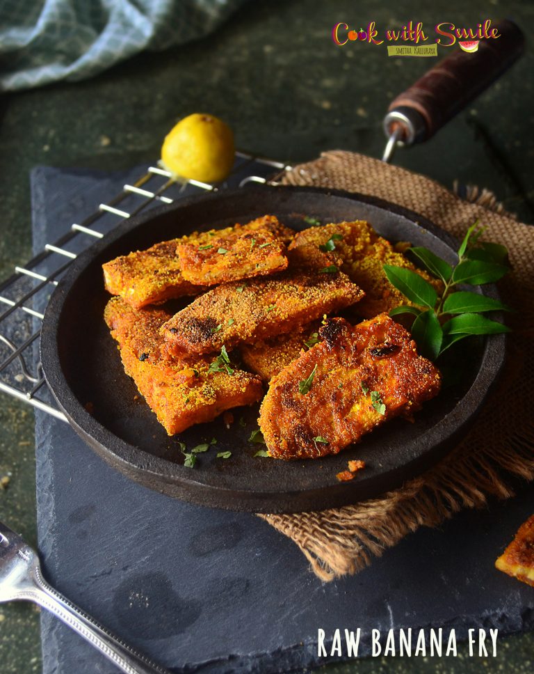 RAW BANANA FRY RECIPE | BALEKAI FRY | VAZHAKKAI FRY - Cook with Smile