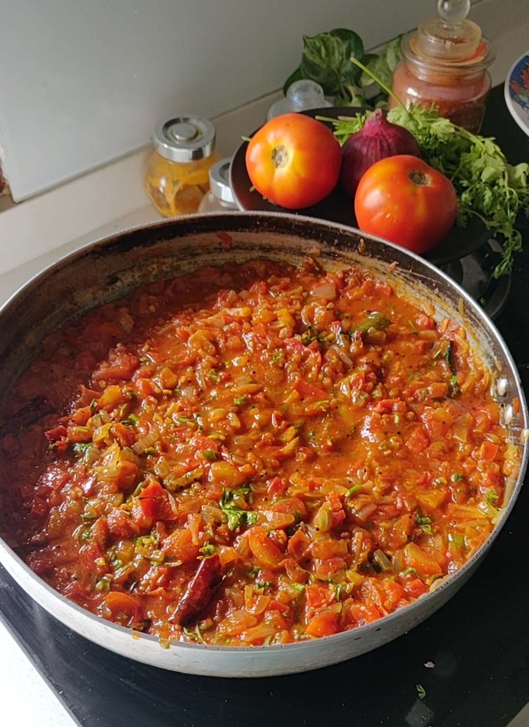 TOMATO EERULLI GOJJU TOMATO GOJJU RECIPE TOMATO ONION CURRY Cook