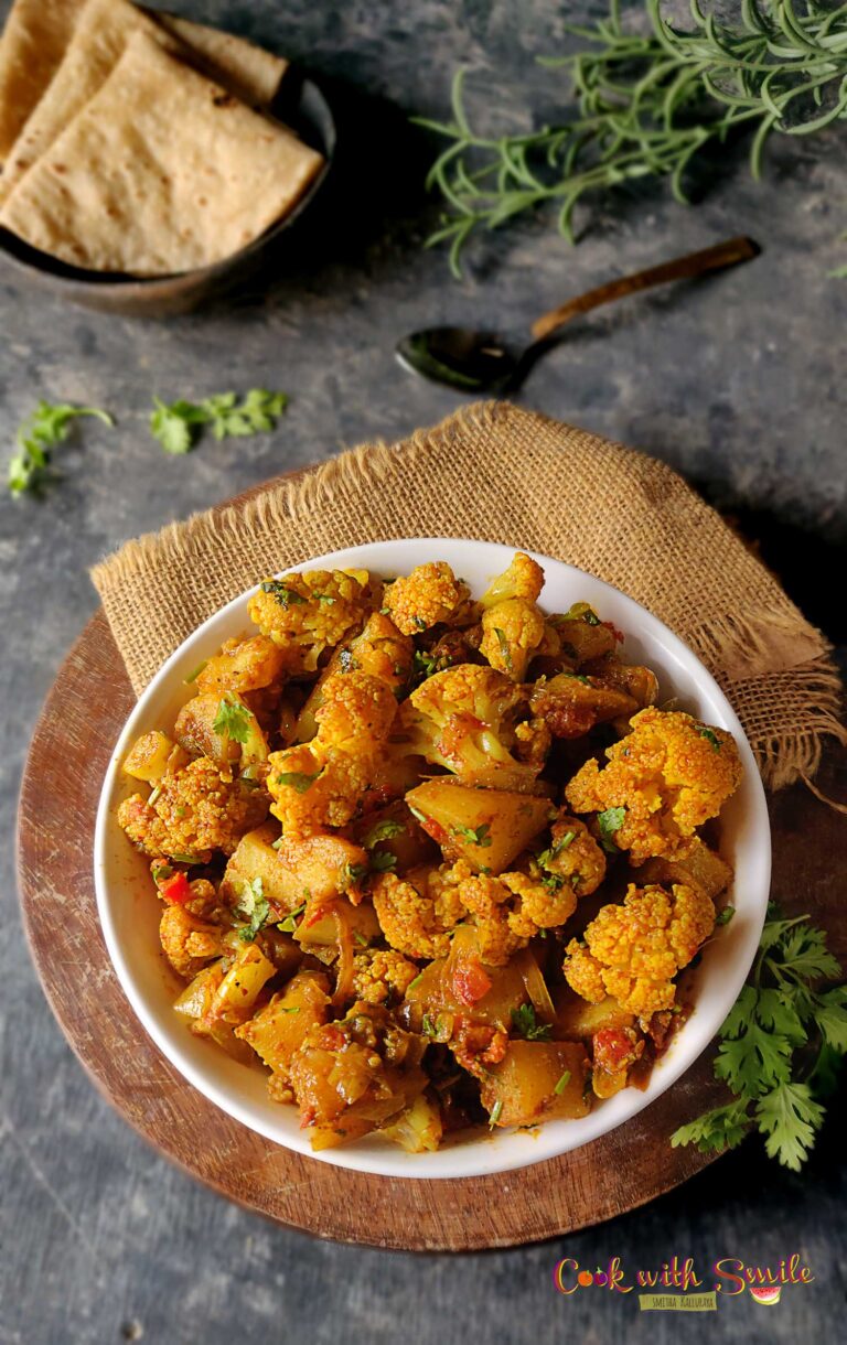 Aloo Gobi Sabzi | How to do Dry Aloo Gobi | Potatoes & cauliflower ...
