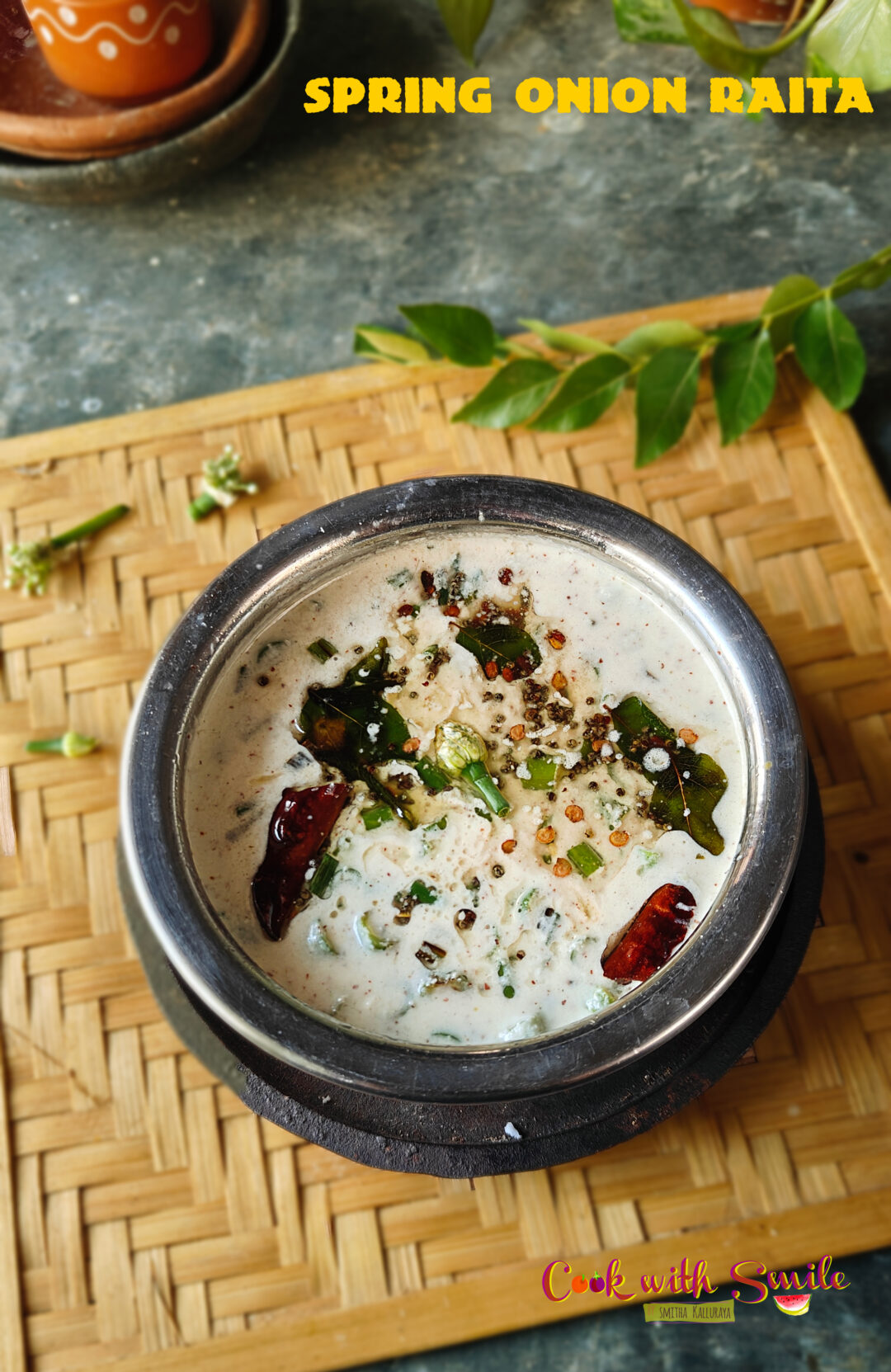 spring onion raita
