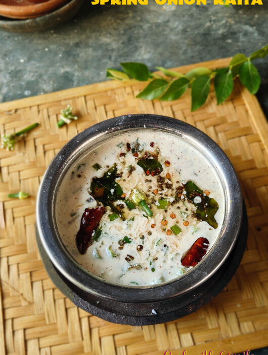 spring onion raita